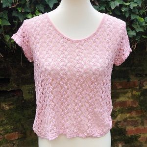 Pink lace top